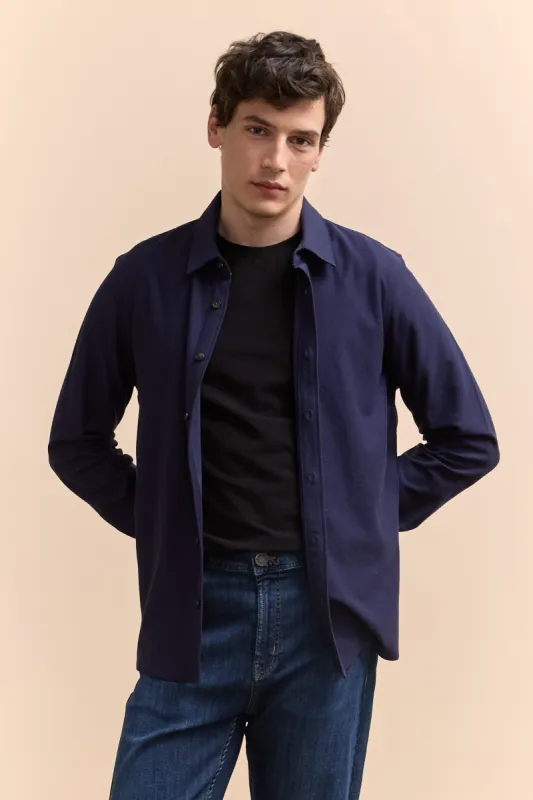 Textured Fitted jersey shirt sold by Tristan Style