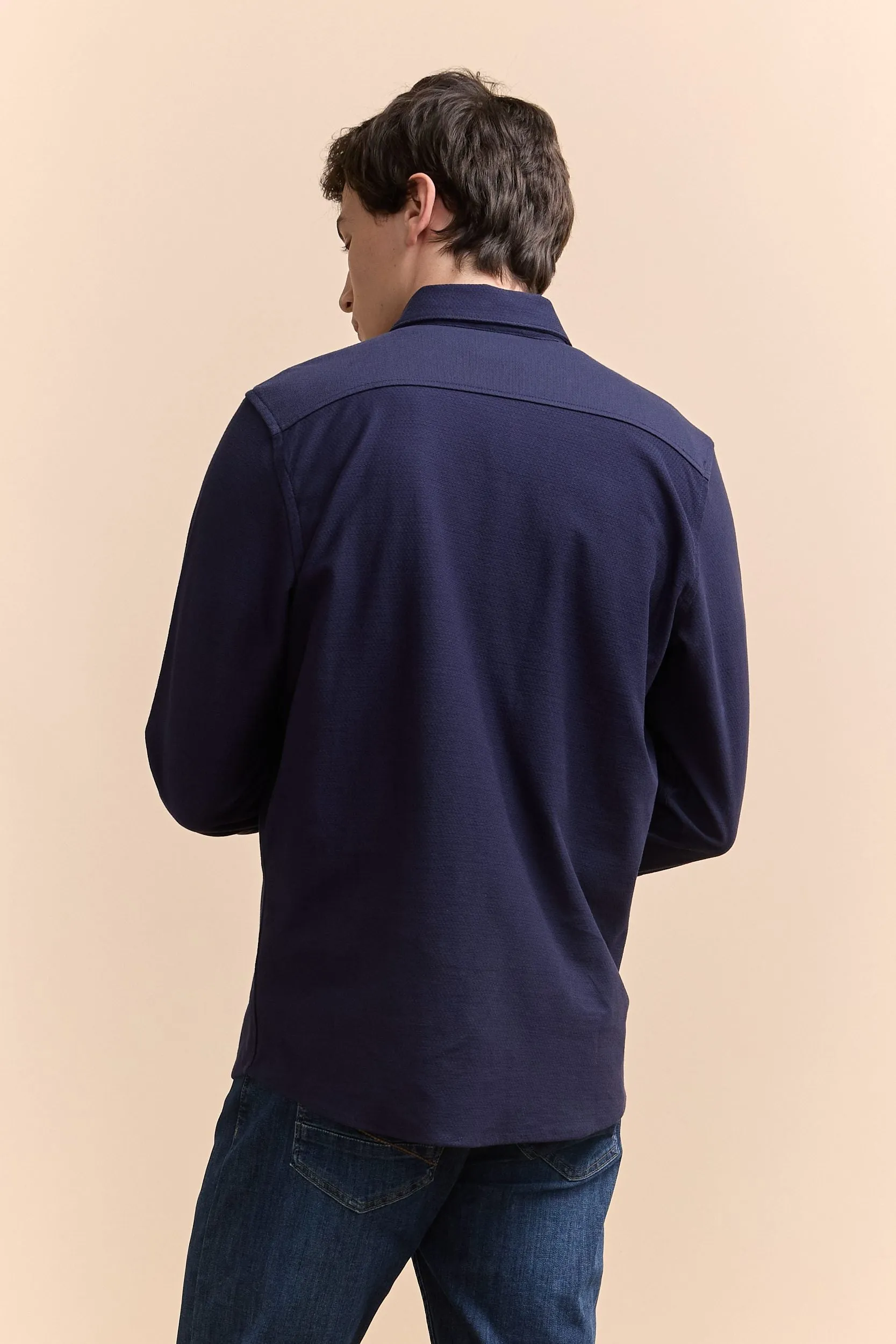 Textured Fitted jersey shirt sold by Tristan Style product image thumbnail 2