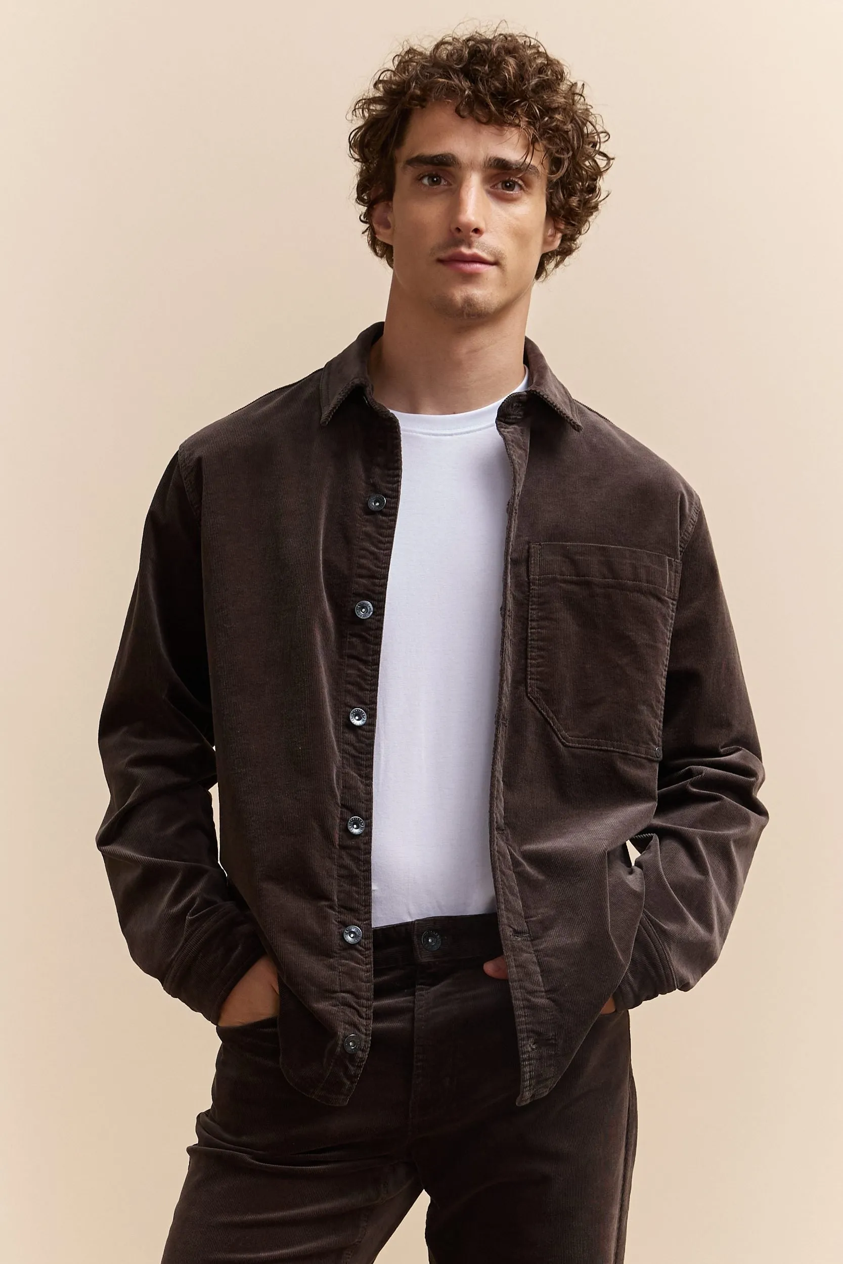 Comfort fit corduroy overshirt sold by Tristan Style