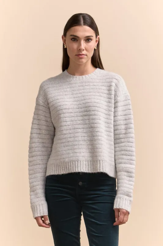 Crew neck pointelle sweater sold by Tristan Style