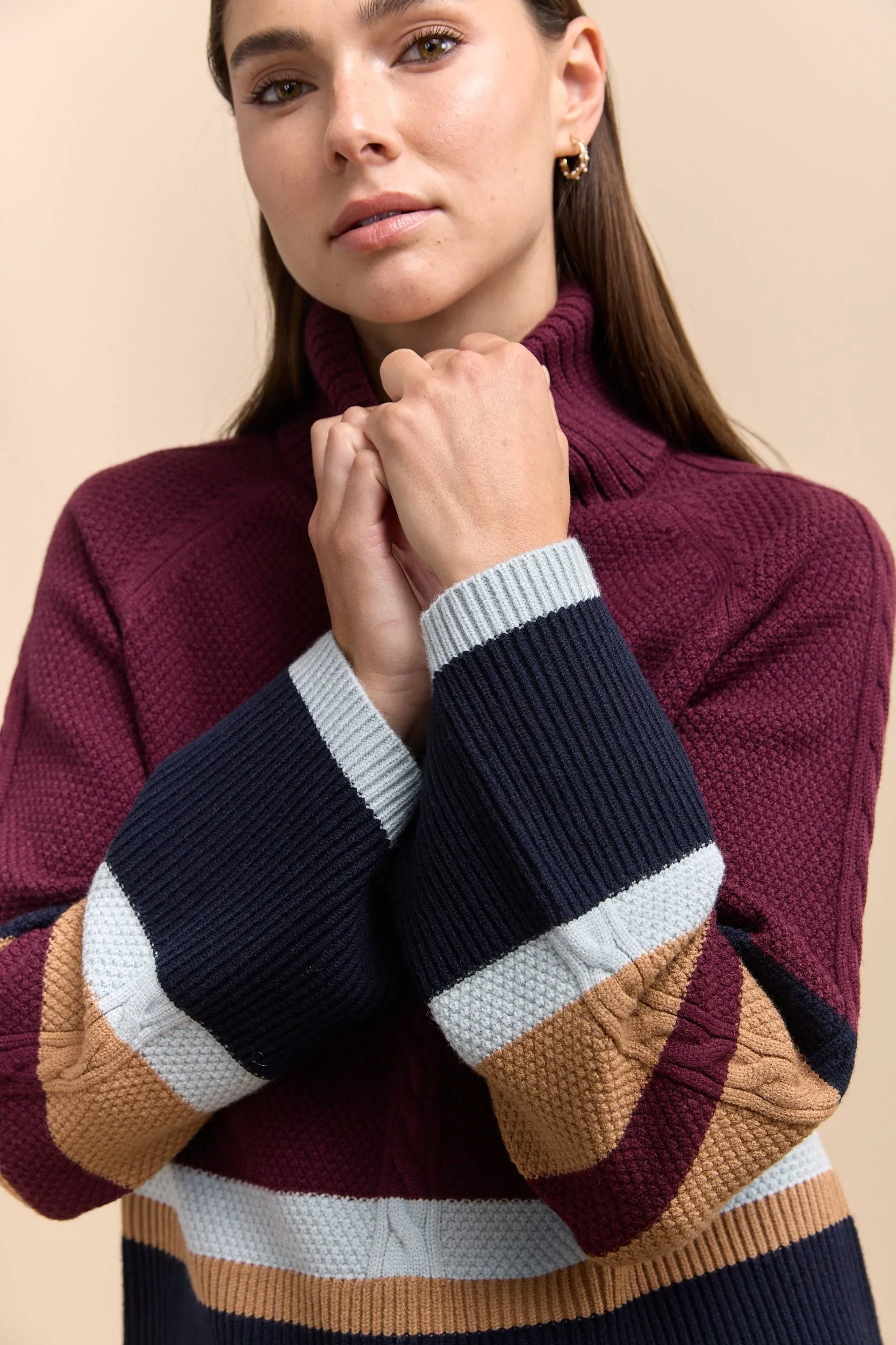 Striped Raglan sleeve sweater sold by Tristan Style product image thumbnail 4