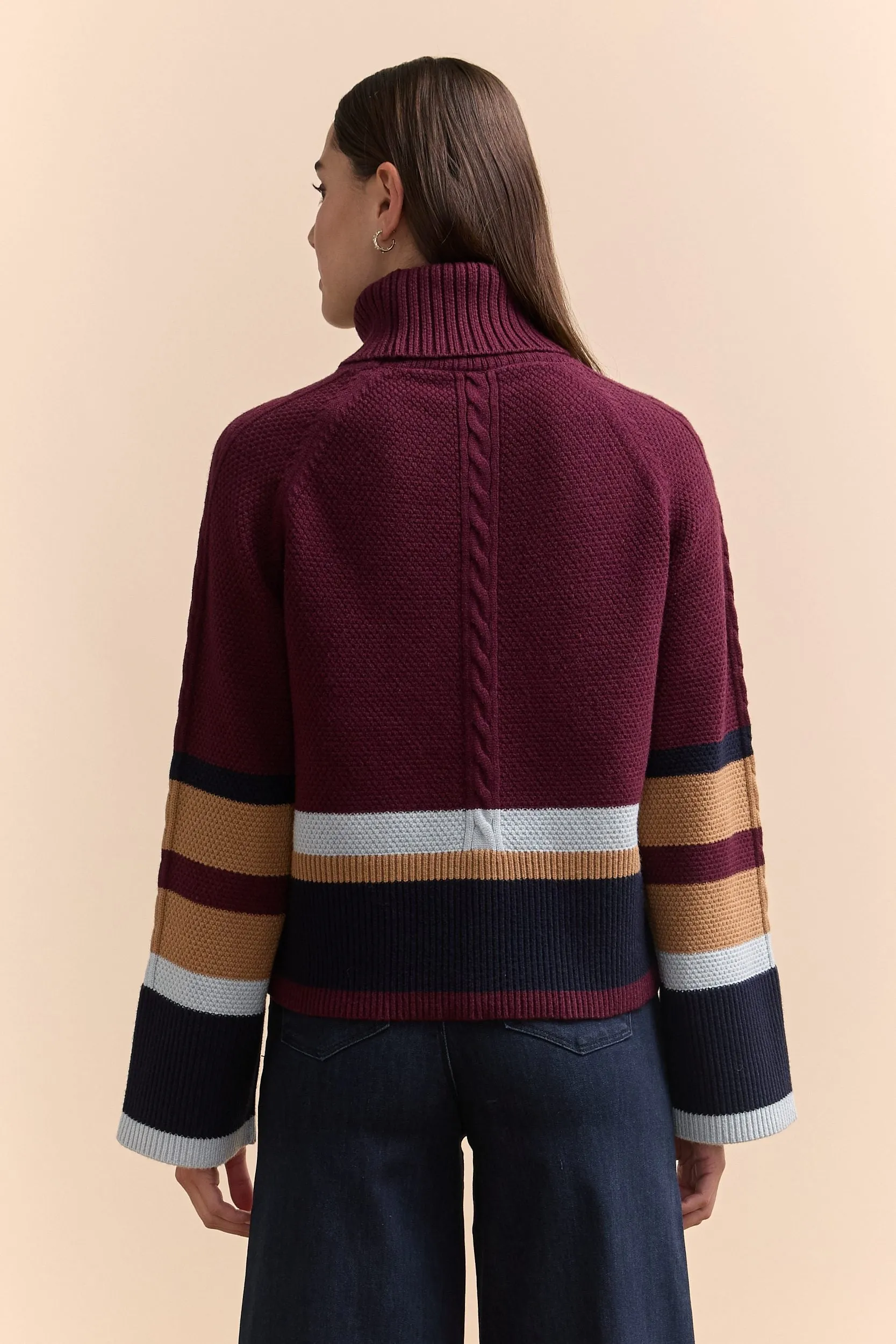 Striped Raglan sleeve sweater sold by Tristan Style product image thumbnail 3