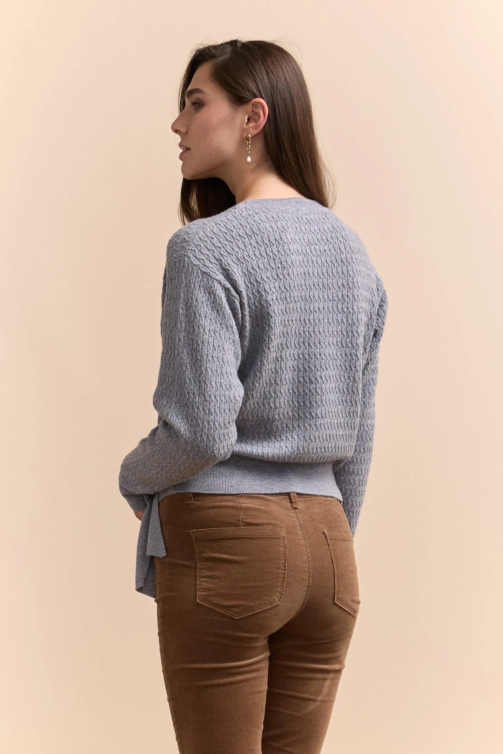Sweater with front knot sold by Tristan Style product image thumbnail 2