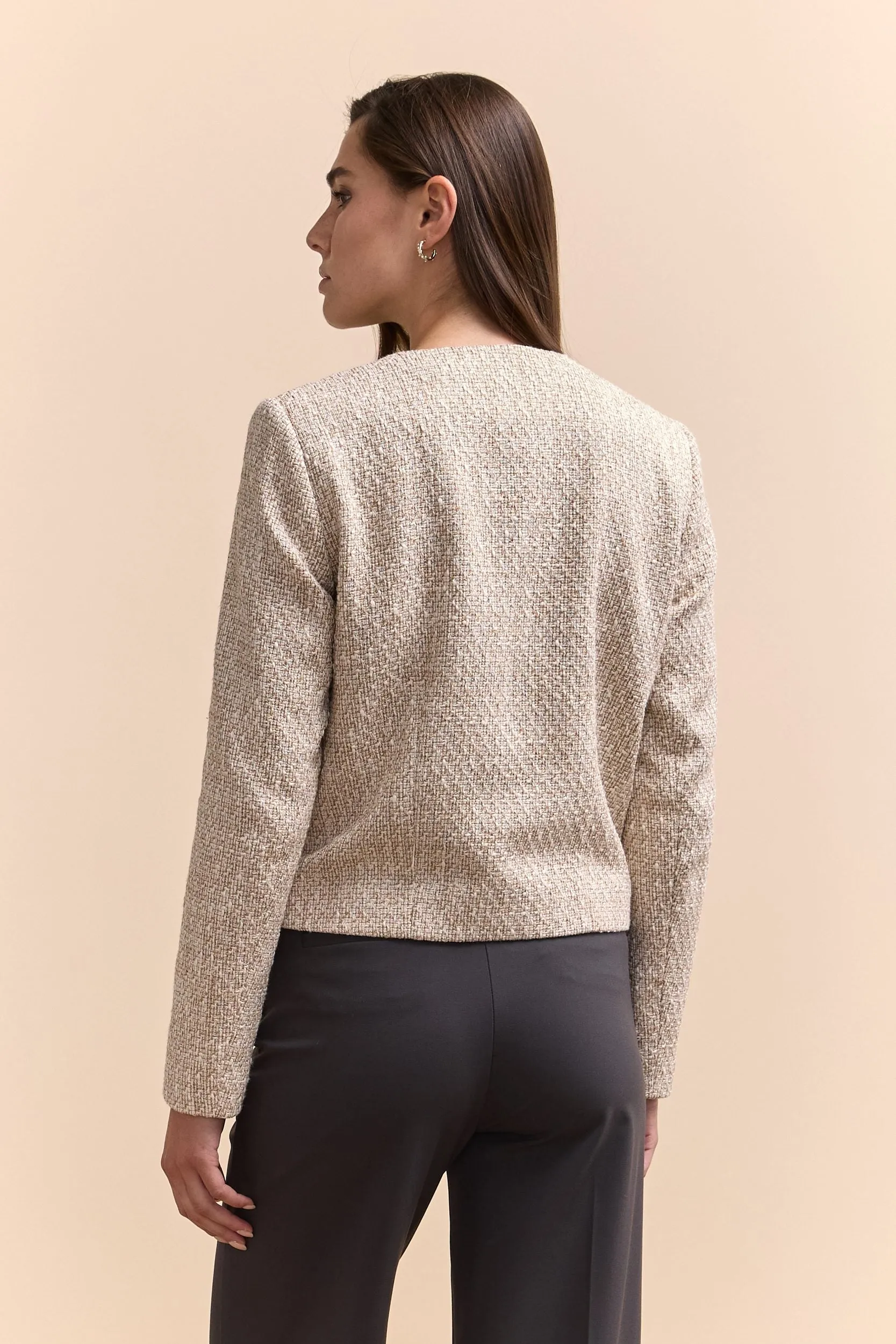 Tweed jacket with applied pockets sold by Tristan Style product image thumbnail 2