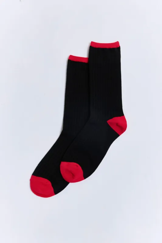 Ribbed socks with lurex detail sold by Tristan Style