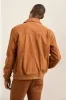 Suede bomber jacket sold by Tristan Style