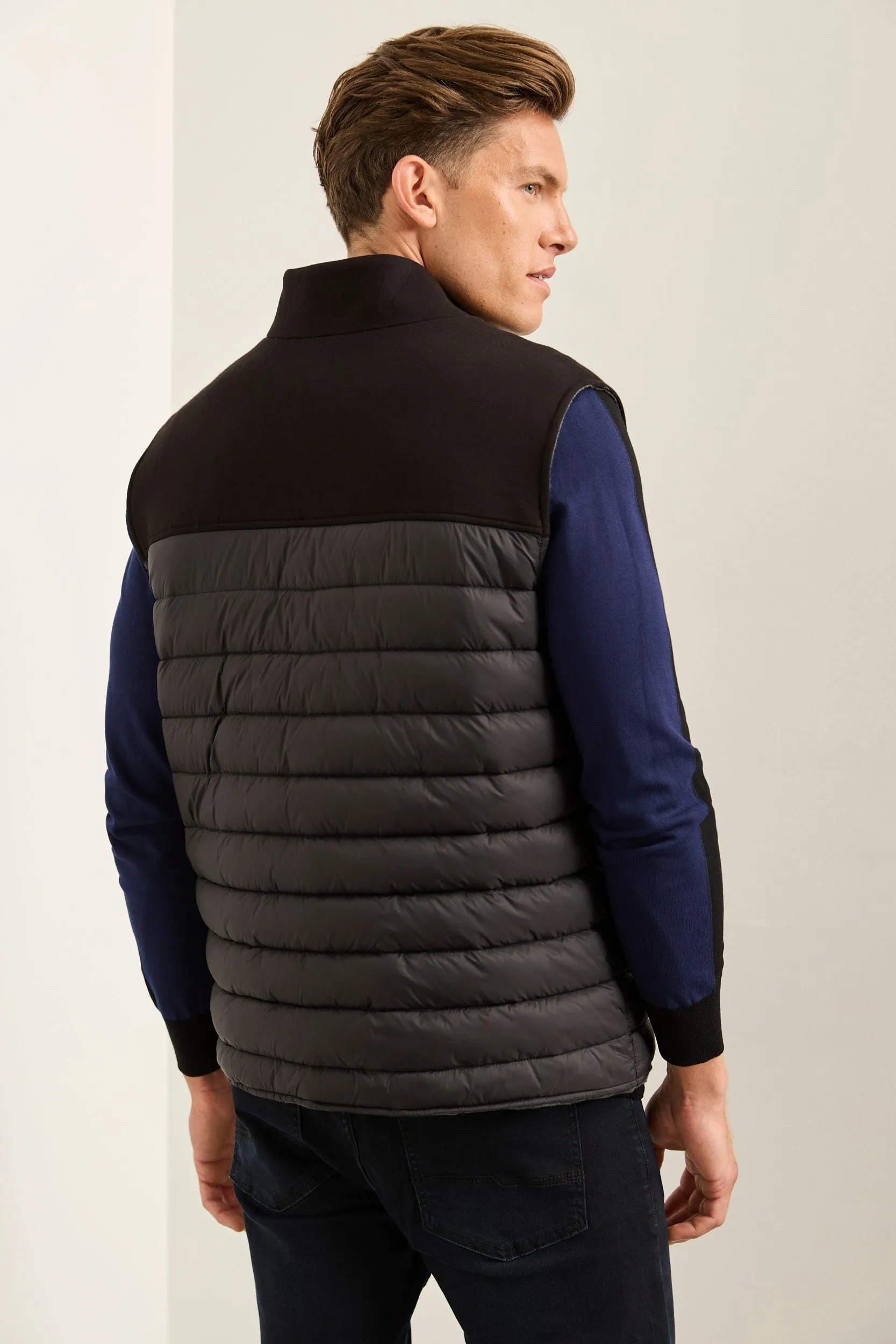 Mixed Fabric Quilted Vest sold by Tristan Style product image thumbnail 3