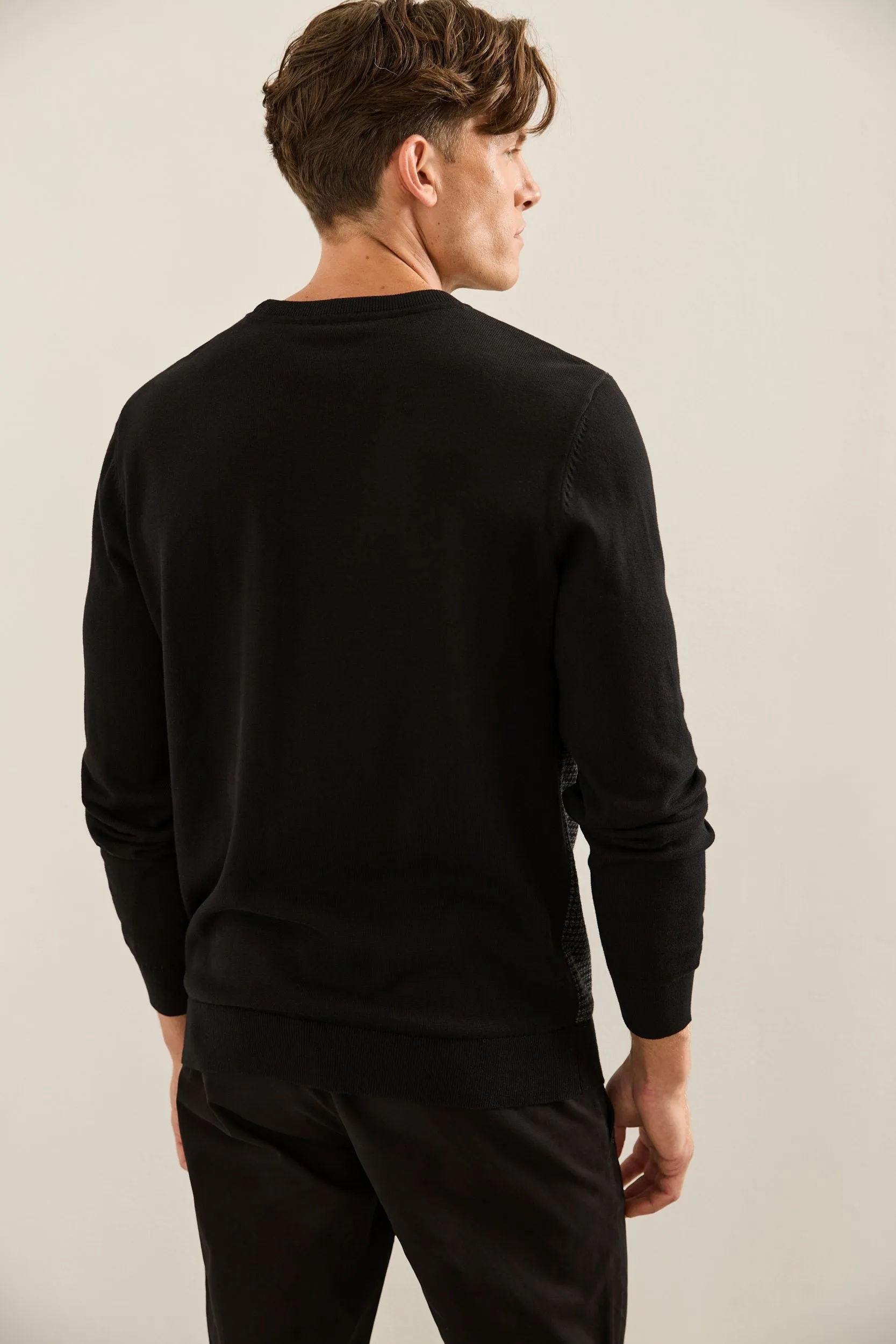 Jacquard Front Crew Neck Sweater sold by Tristan Style product image thumbnail 2