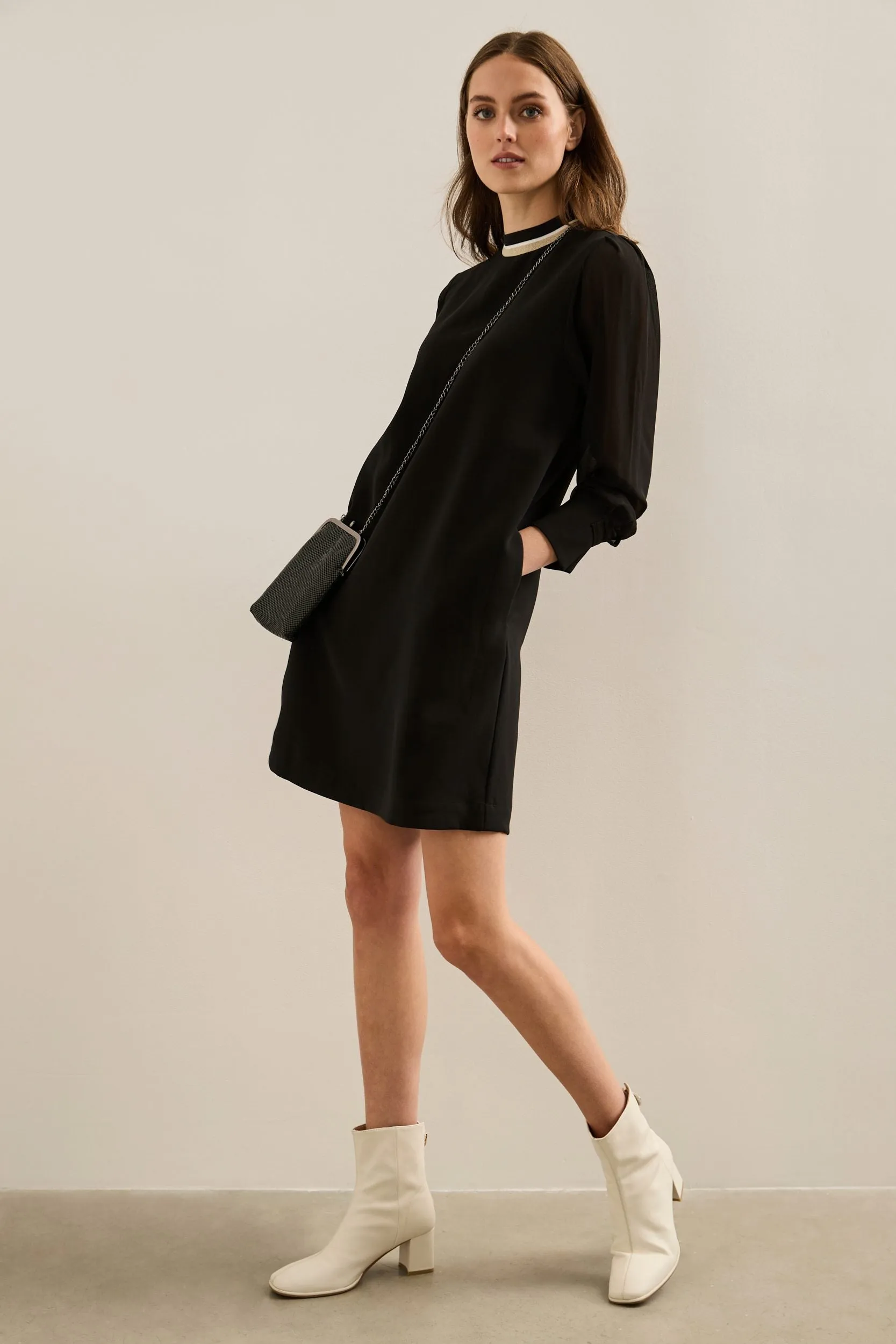 Fluid Dress With Puffy Sleeves sold by Tristan Style