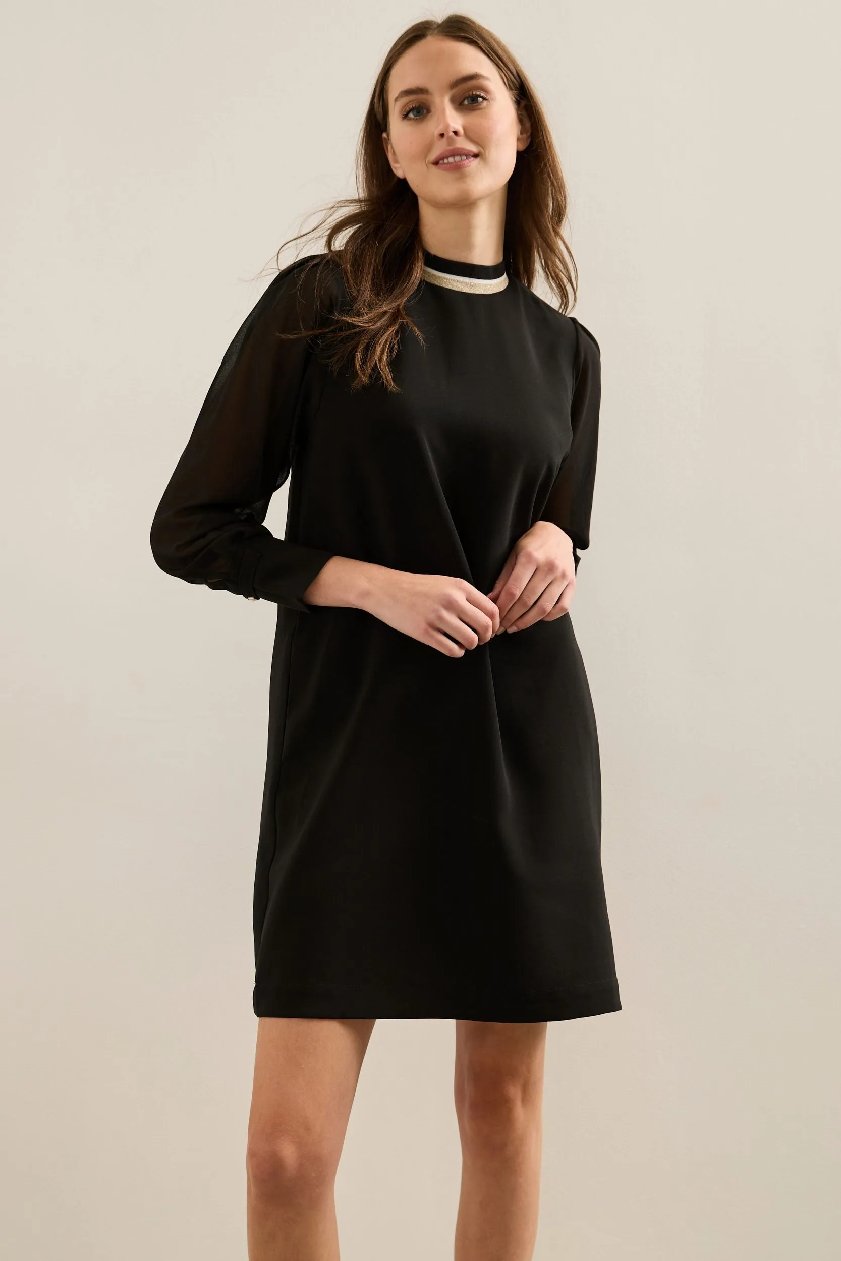 Fluid Dress With Puffy Sleeves sold by Tristan Style product image thumbnail 2