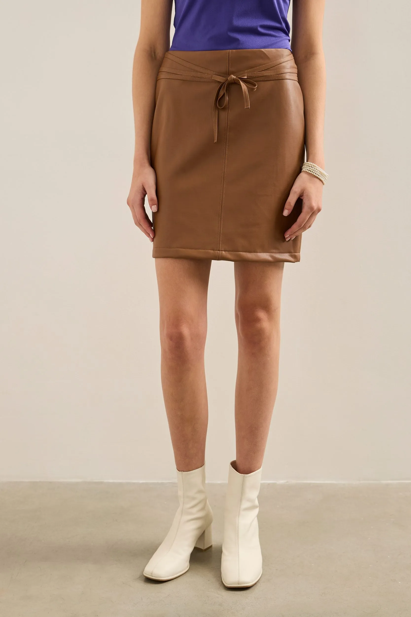 Vegan Leather Pencil Skirt sold by Tristan Style product image thumbnail 2