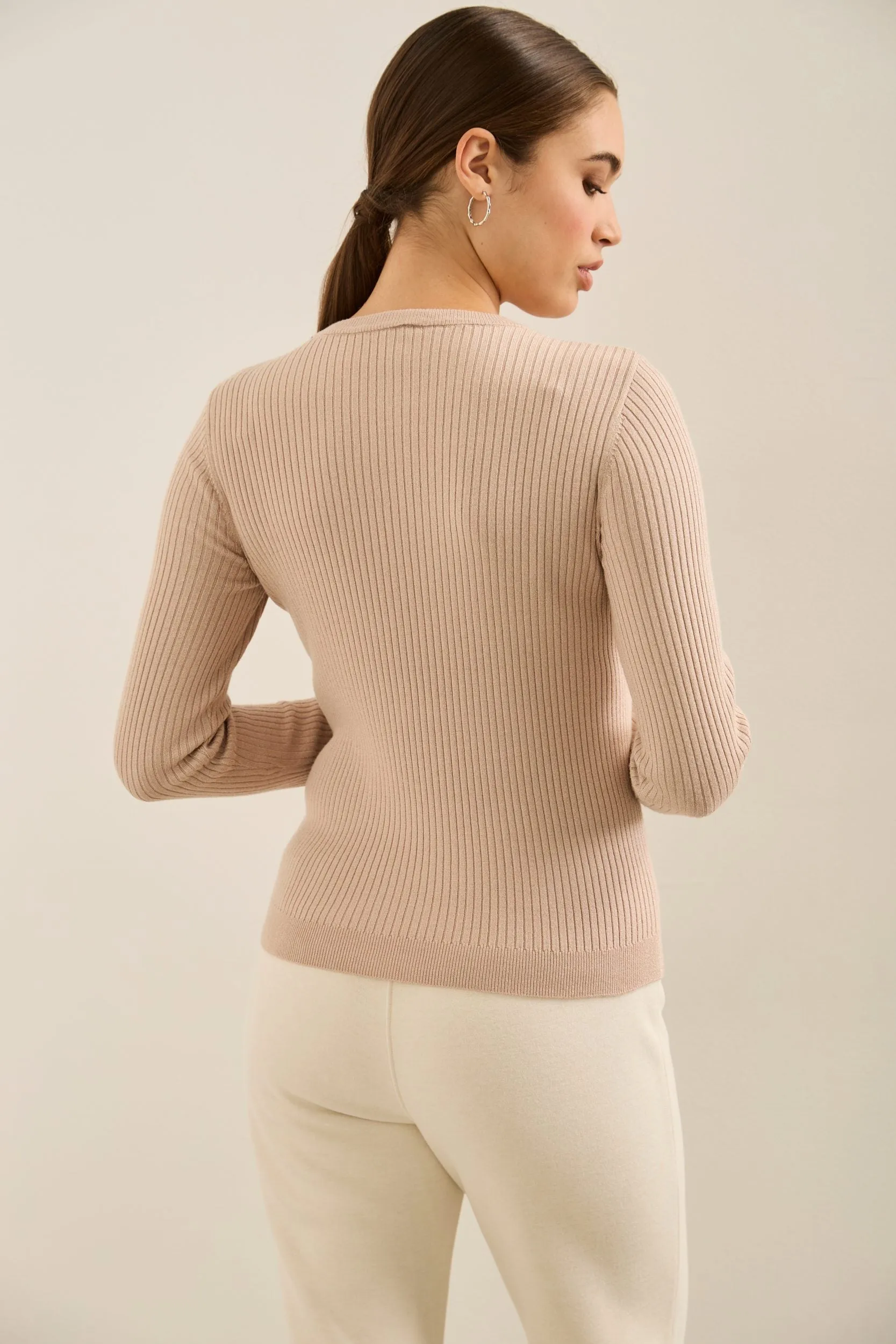 Metallic Effect Long Sleeve Ribbed Sweater sold by Tristan Style product image thumbnail 2