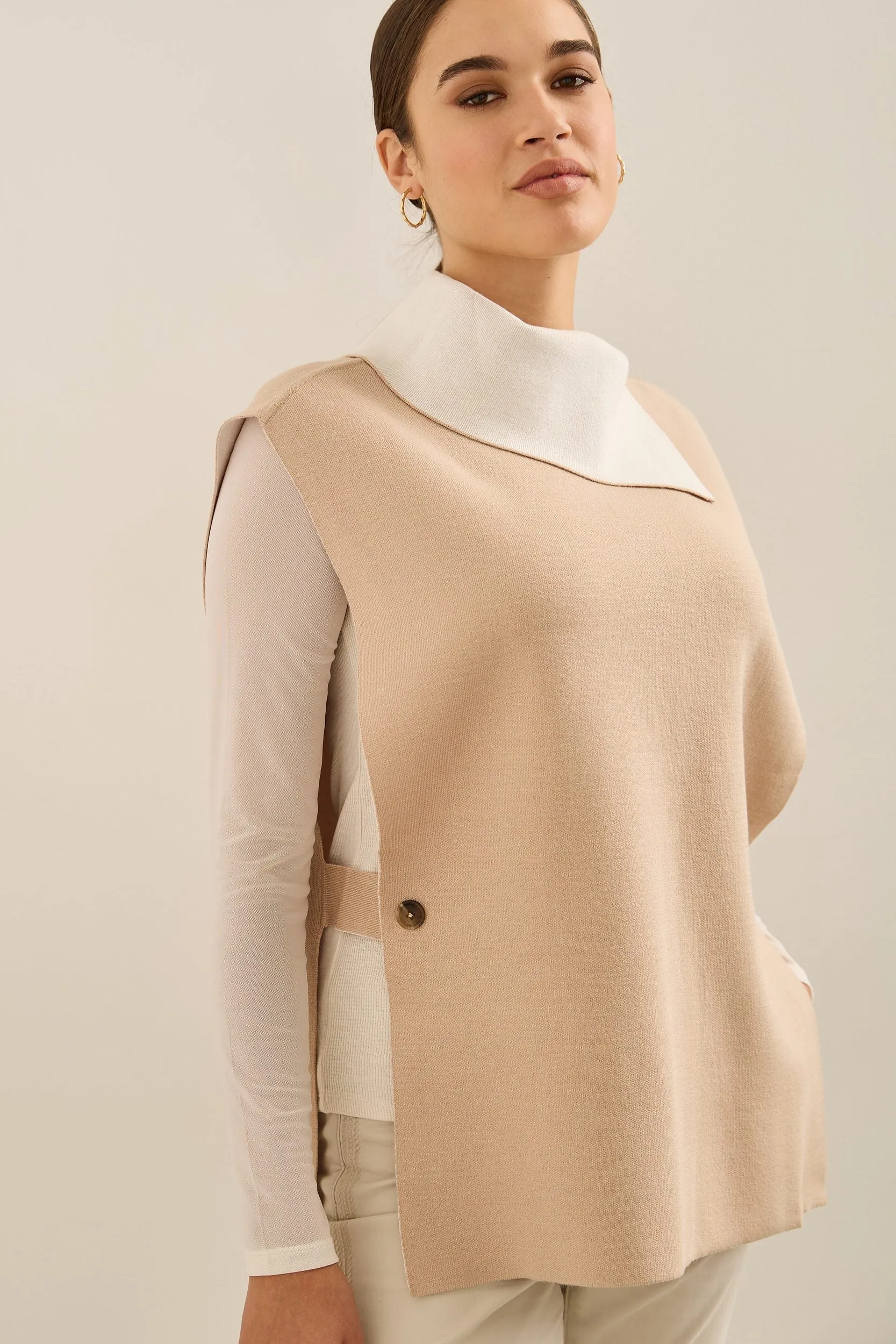 Turtleneck Sleeveless Sweater sold by Tristan Style