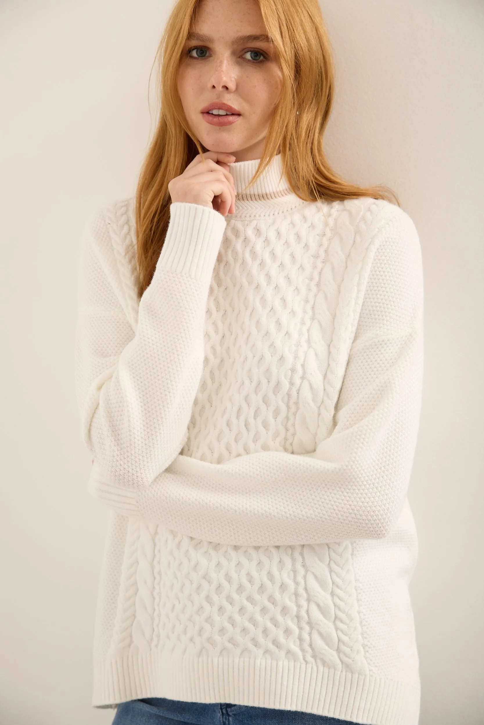 Oversized Cable-Knit Sweater sold by Tristan Style