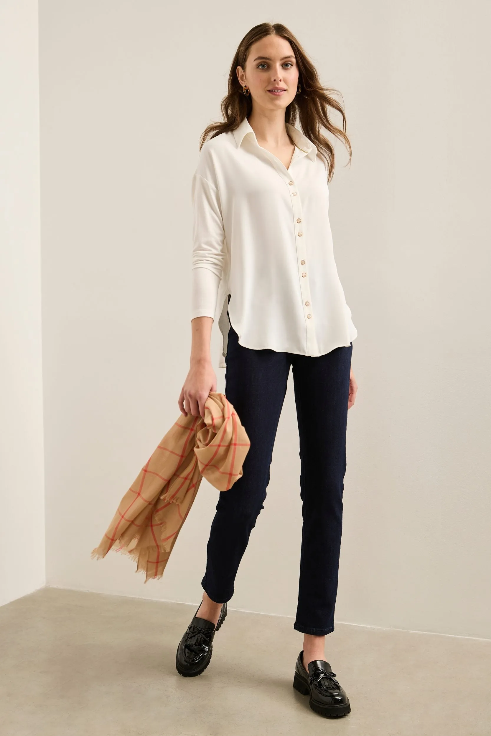 Mixed fabrics Oversized Blouse sold by Tristan Style product image thumbnail 2