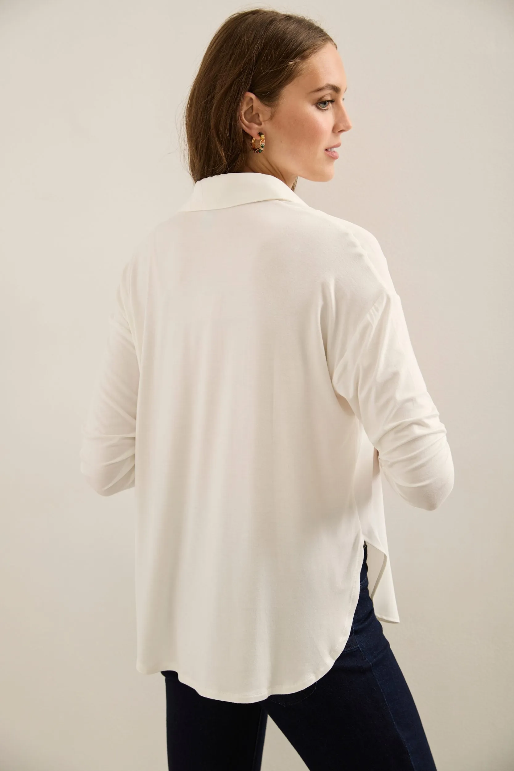 Mixed fabrics Oversized Blouse sold by Tristan Style product image thumbnail 3