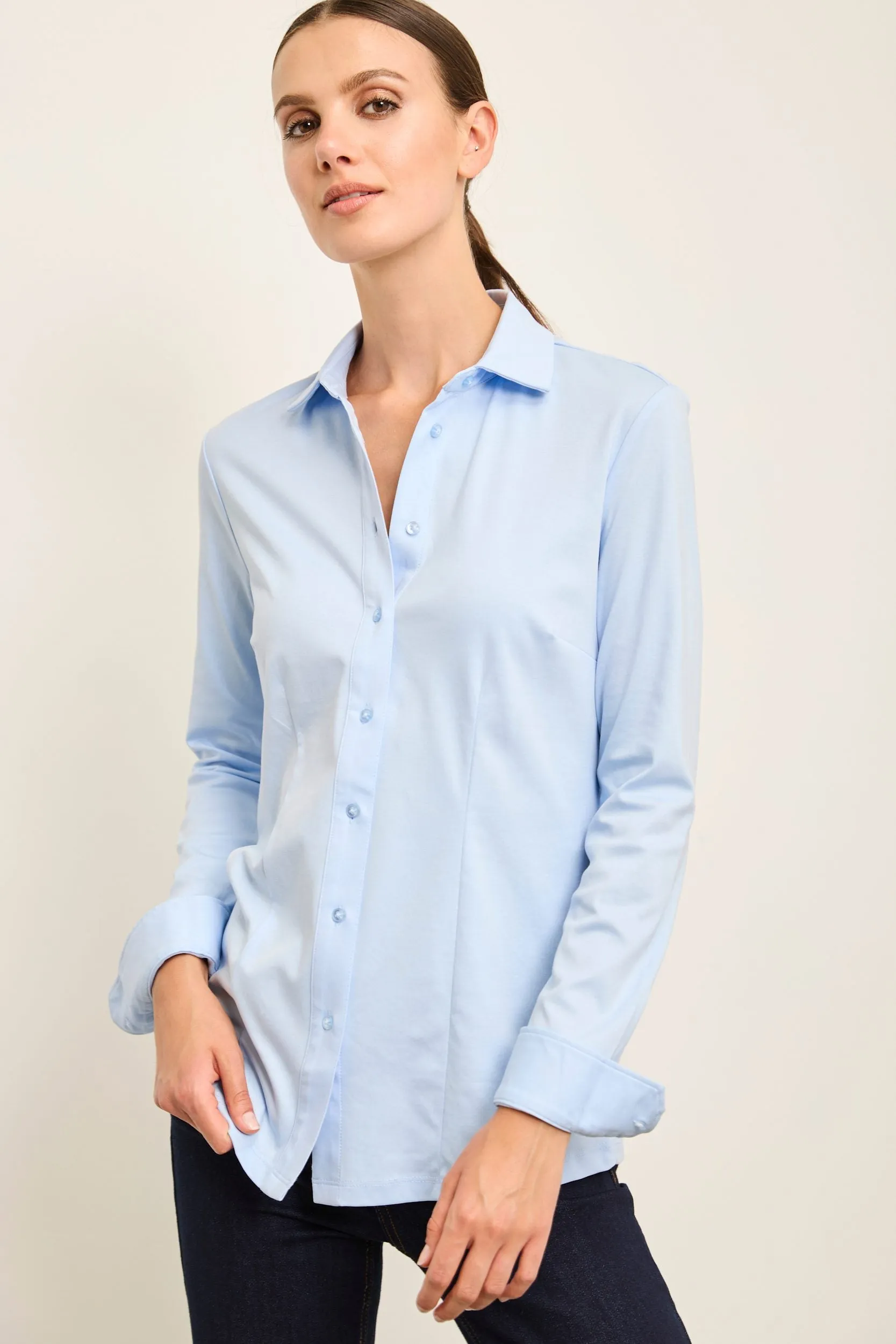 Fitted Mercerized Cotton Jersey Shirt sold by Tristan Style product image thumbnail 4