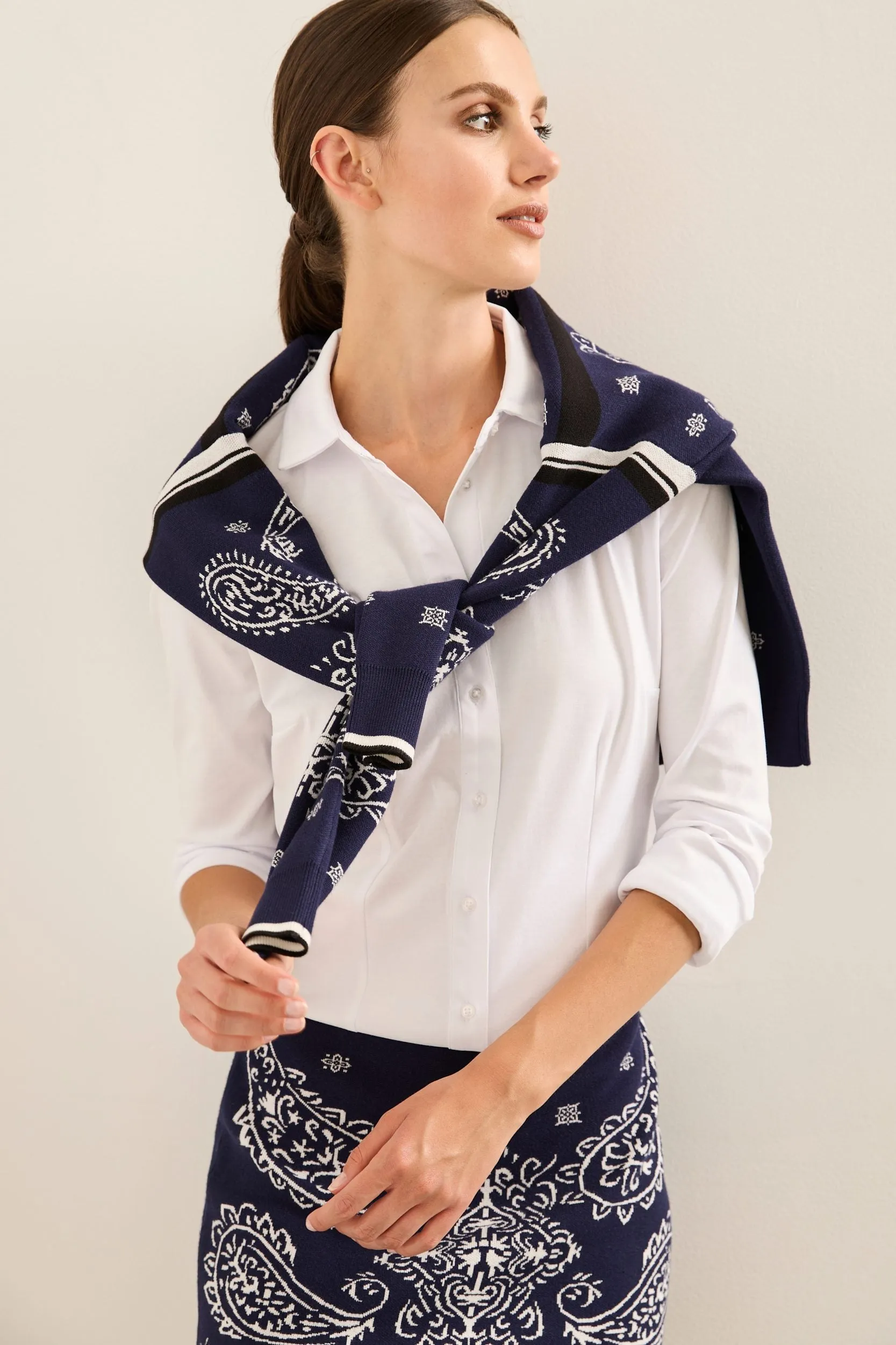 Fitted Mercerized Cotton Jersey Shirt sold by Tristan Style