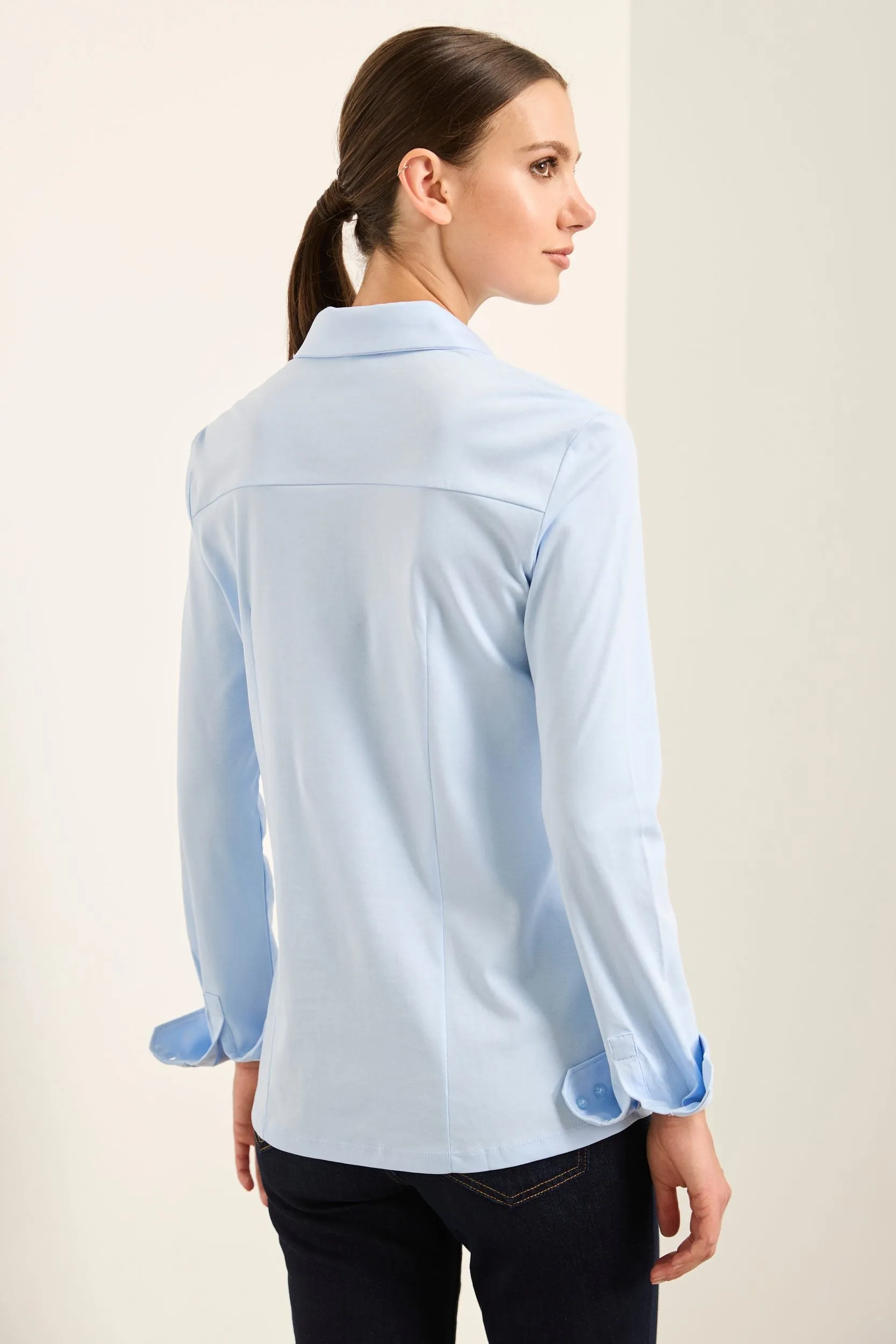 Fitted Mercerized Cotton Jersey Shirt sold by Tristan Style product image thumbnail 5