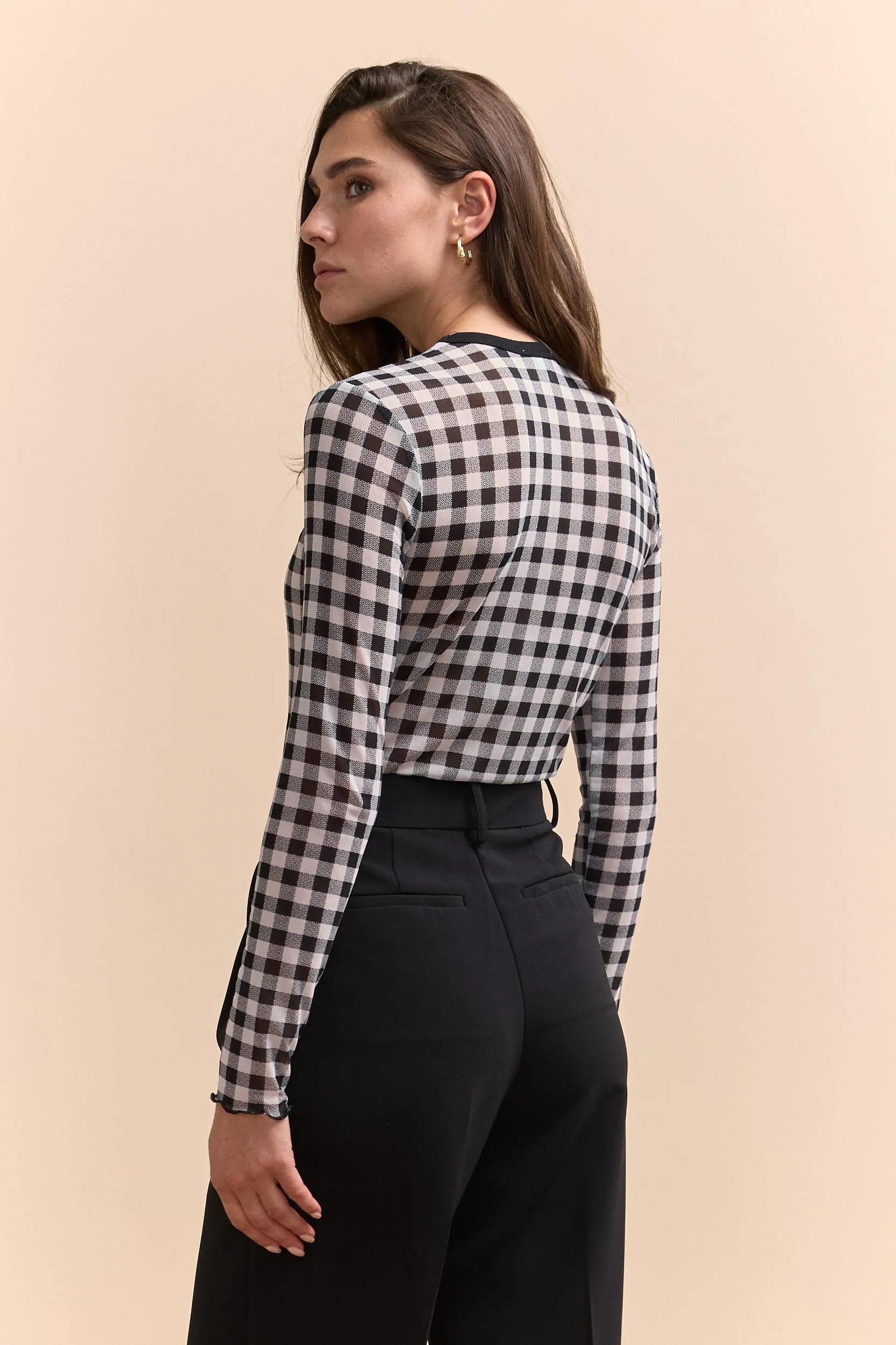 Printed mesh top sold by Tristan Style product image thumbnail 3