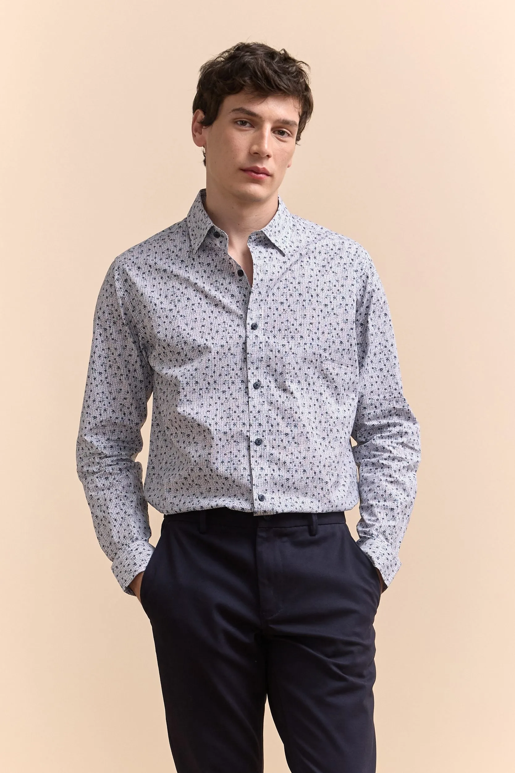 Semi-fitted pattern shirt sold by Tristan Style product image thumbnail 5