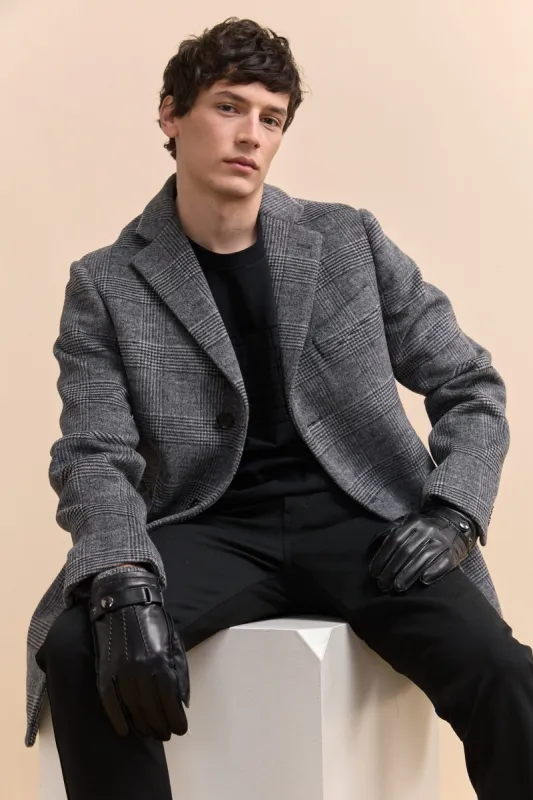 Knitted cuffs leather gloves sold by Tristan Style