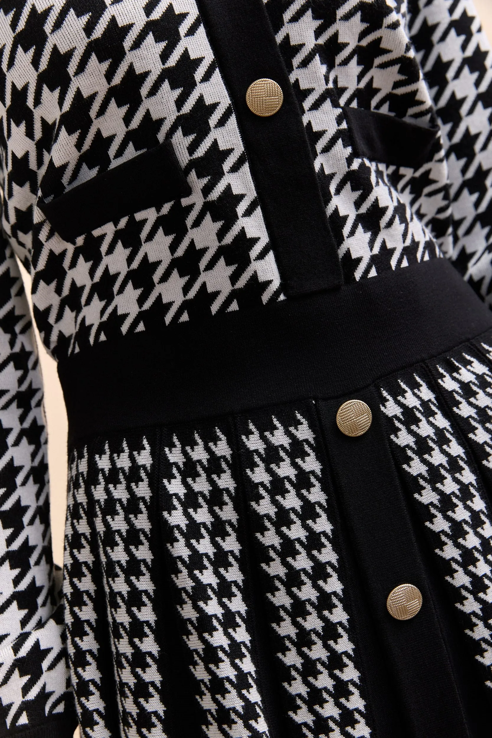 Multi patterns flared jacquard dress sold by Tristan Style product image thumbnail 4