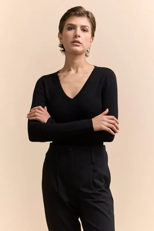 Sweater with lace back sold by Tristan Style