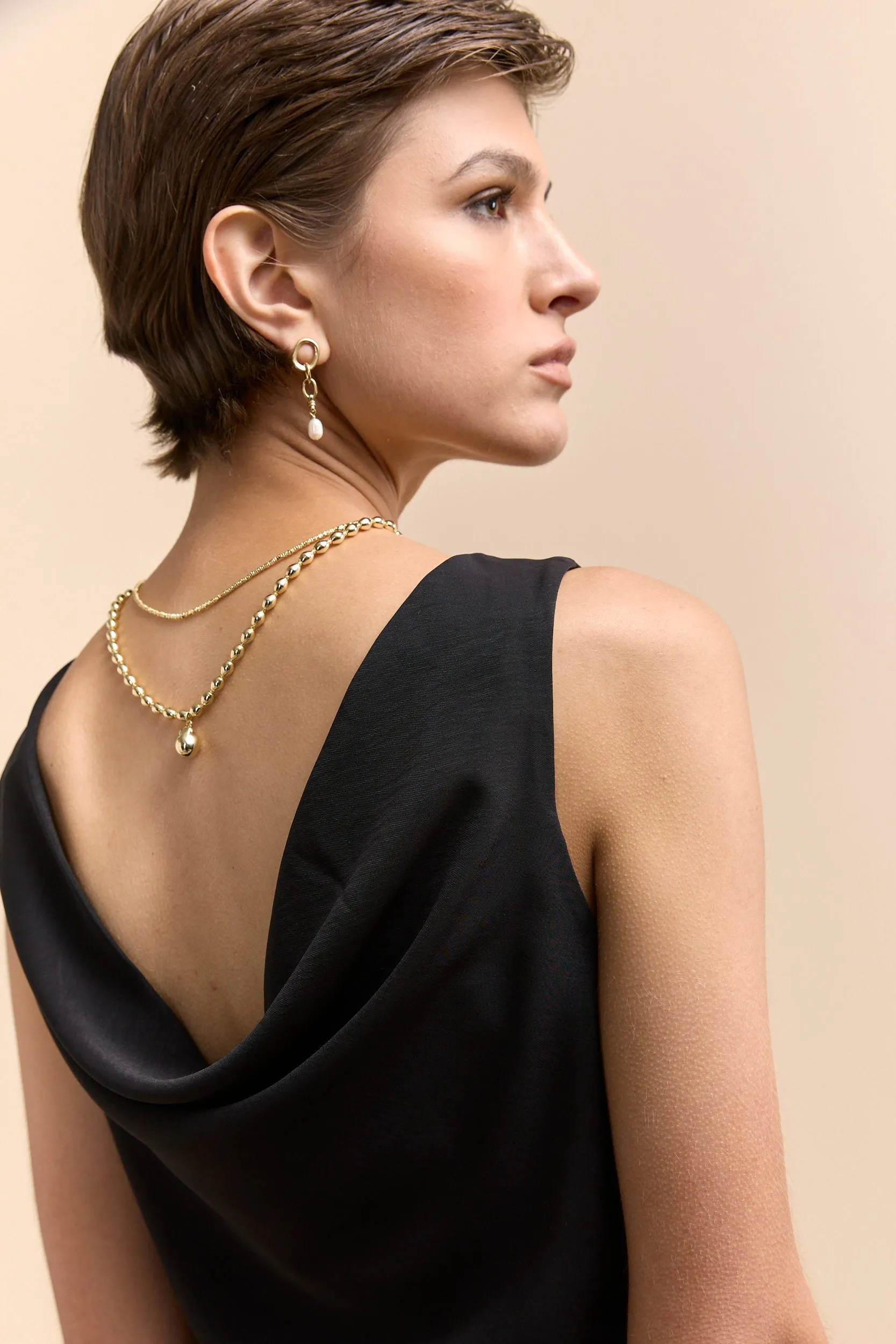 Draped Back Sleeveless Crop Top sold by Tristan Style product image thumbnail 4