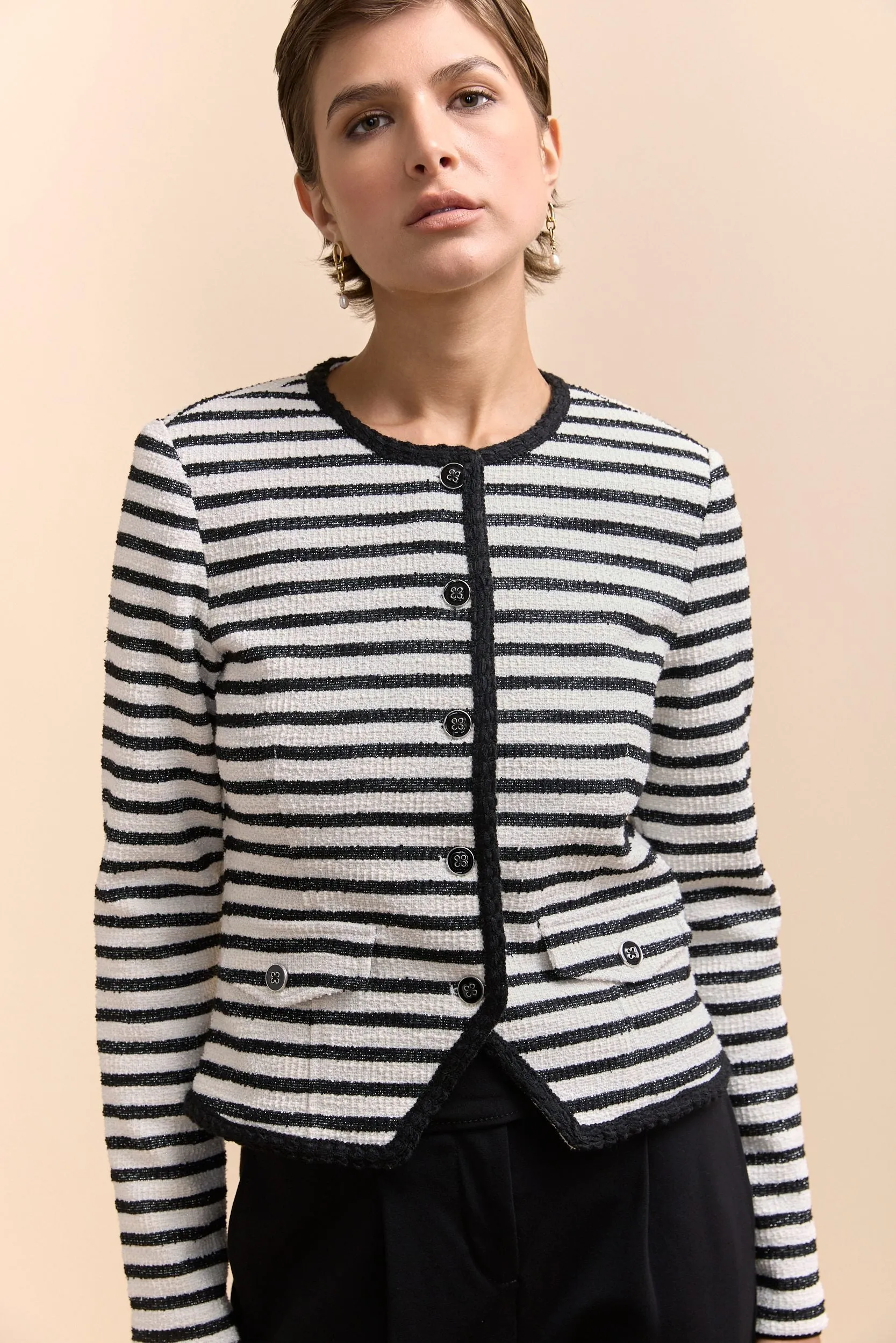 Stretch jacket with ribbon sold by Tristan Style product image thumbnail 3