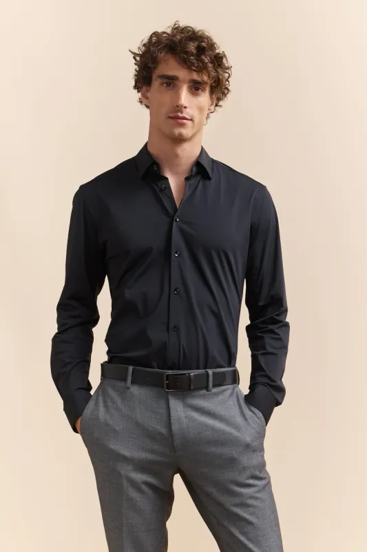 Extra-fitted plain jersey shirt sold by Tristan Style