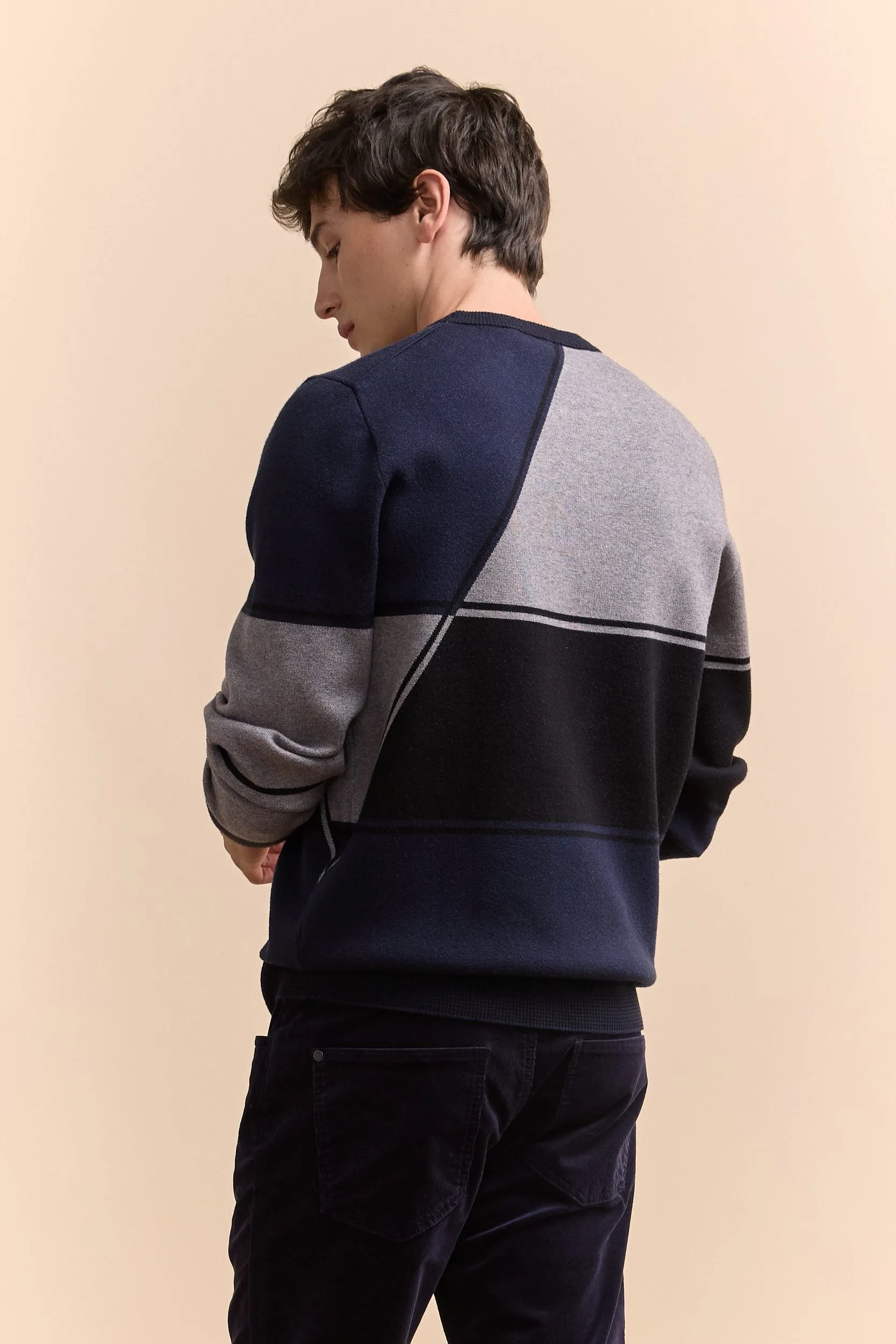 Blocking crew sweater sold by Tristan Style product image thumbnail 2