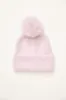 Angora melange beanie with rem sold by Tristan Style