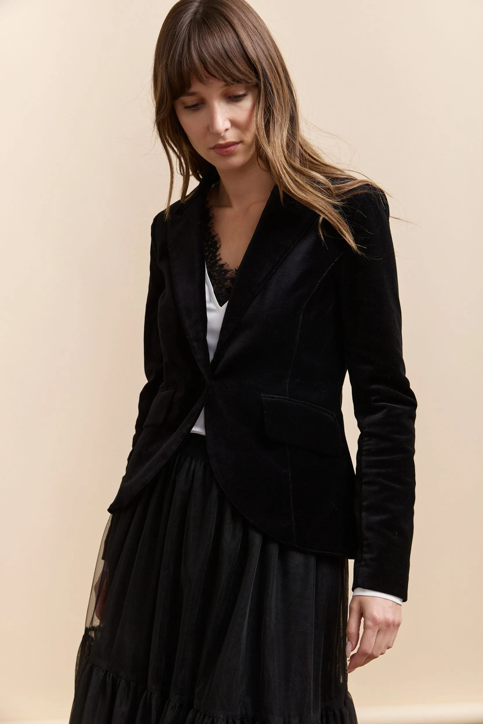Velvet jean fitted blazer sold by Tristan Style product image thumbnail 3