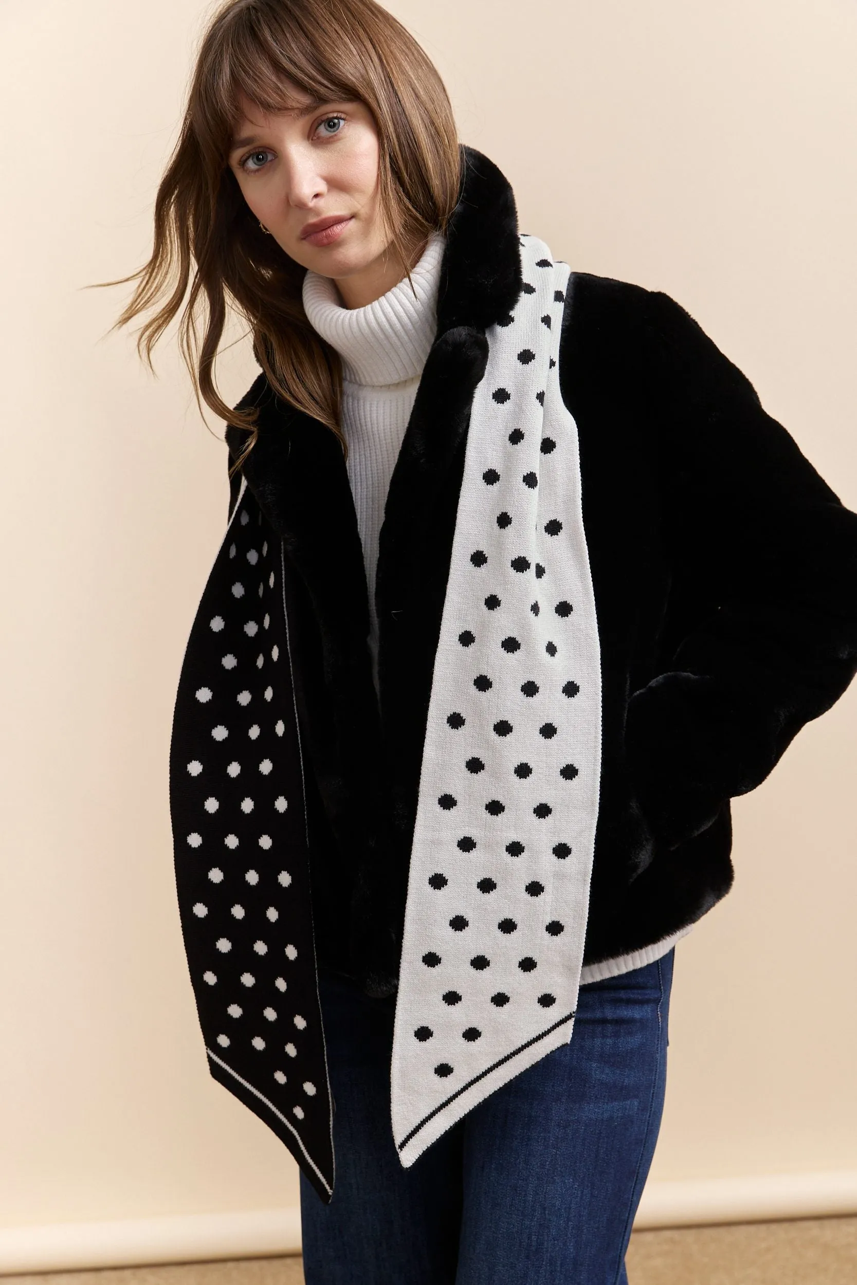Polka dot scarf sold by Tristan Style product image thumbnail 2