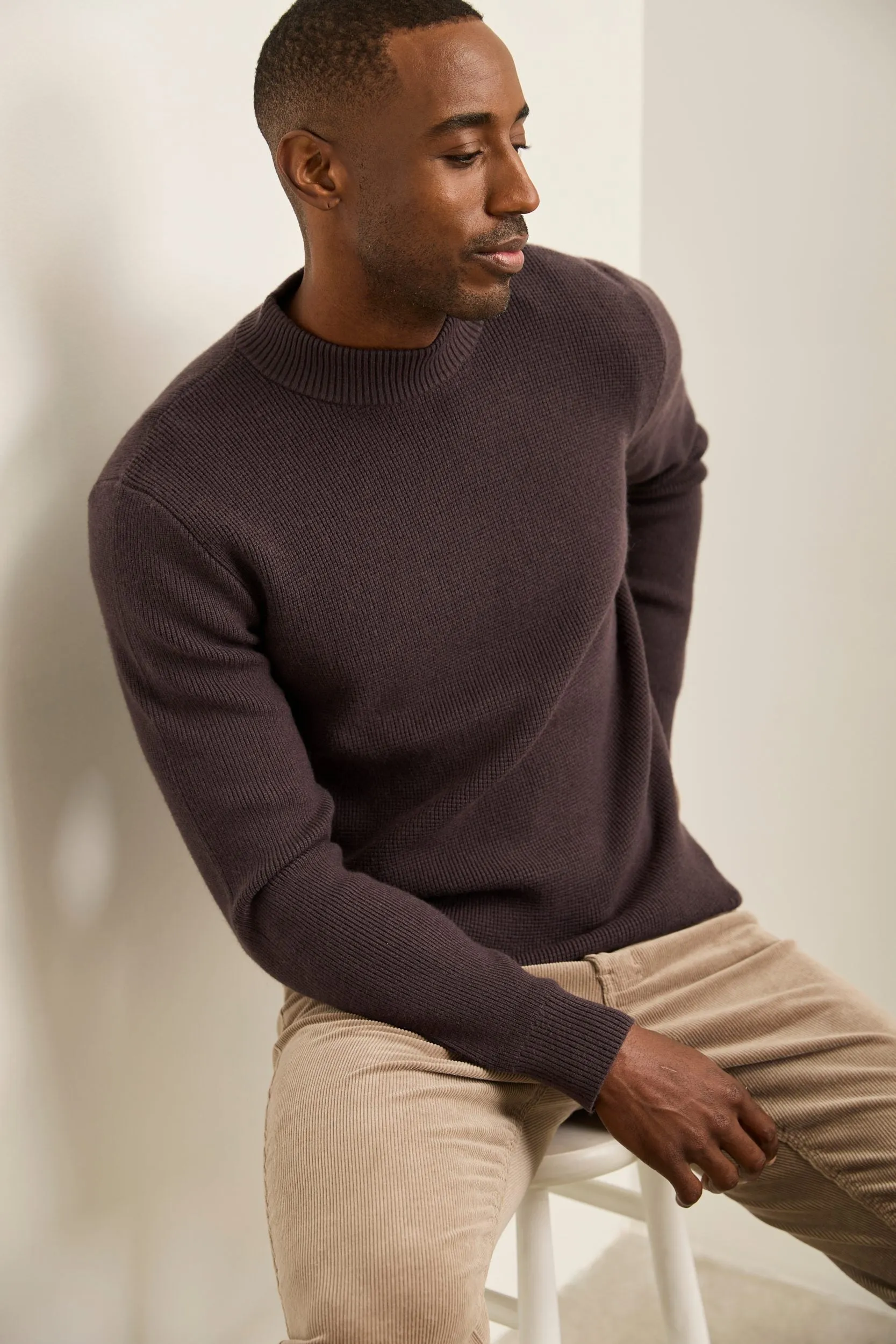Textured mock neck sweater sold by Tristan Style product image thumbnail 3