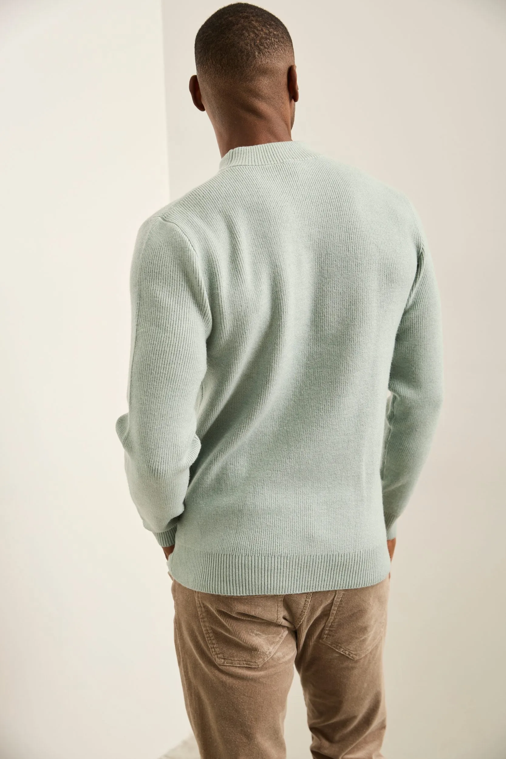 Textured mock neck sweater sold by Tristan Style product image thumbnail 4
