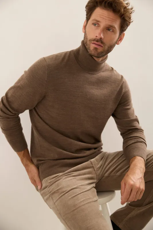Merino Wool Turtle Neck Sweater sold by Tristan Style