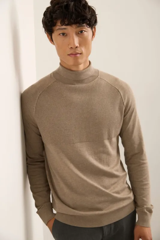 Textured Front Turtle Neck Sweater sold by Tristan Style