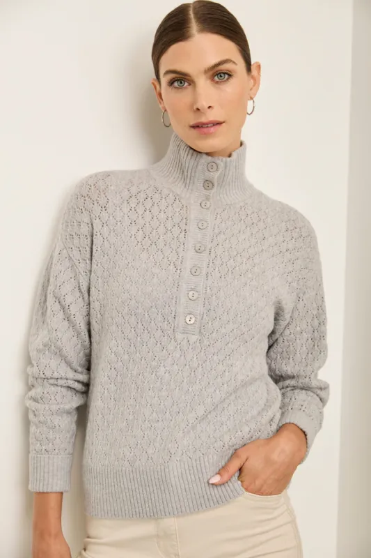Crew neck pointelle sweater sold by Tristan Style