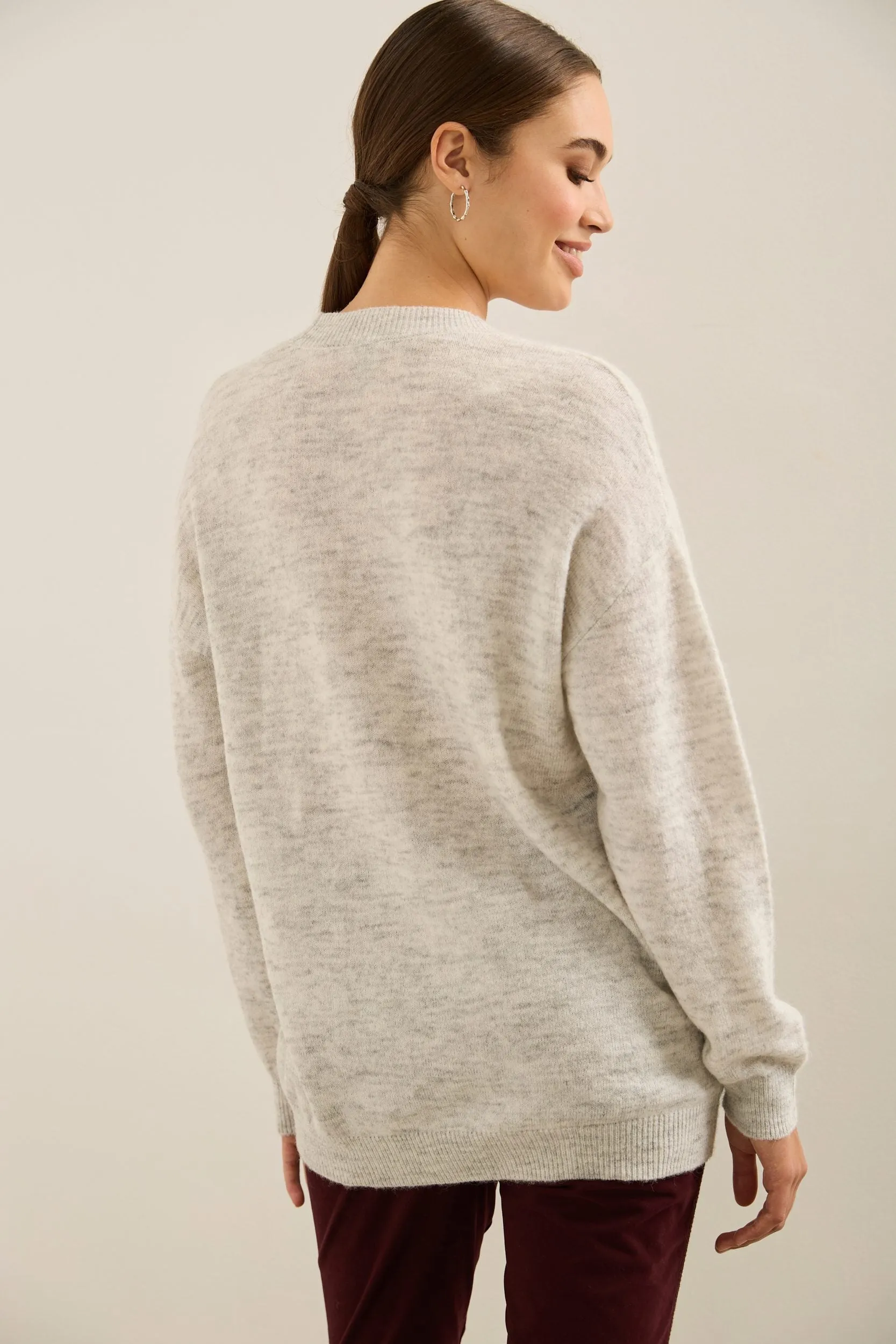 Soft oversized cardigan in woo sold by Tristan Style product image thumbnail 4