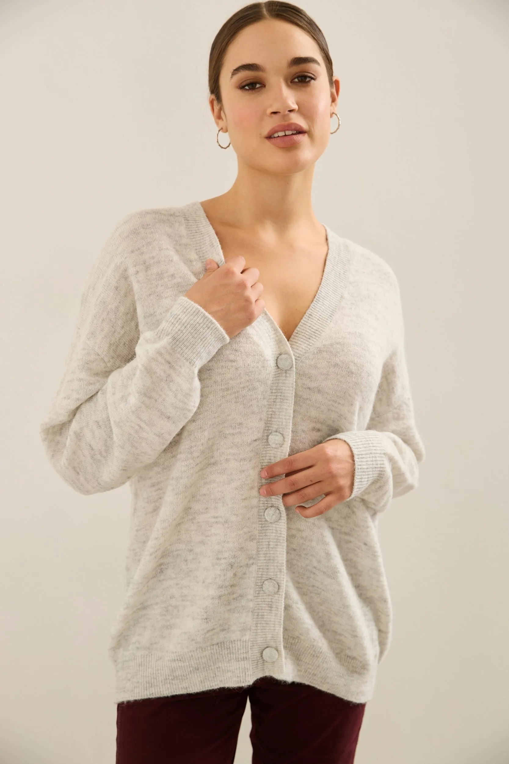Soft oversized cardigan in woo sold by Tristan Style
