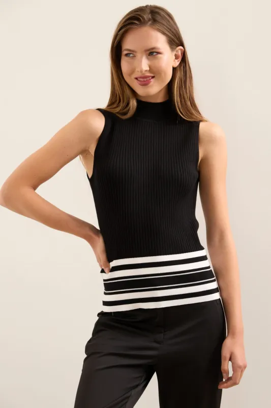 Striped Sleeveless Sweater sold by Tristan Style