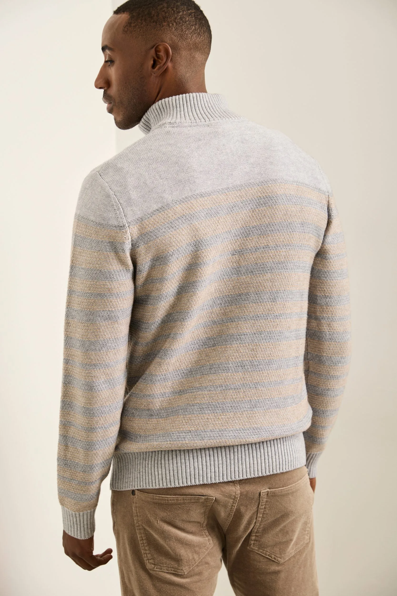 Striped mock neck sweater sold by Tristan Style product image thumbnail 2