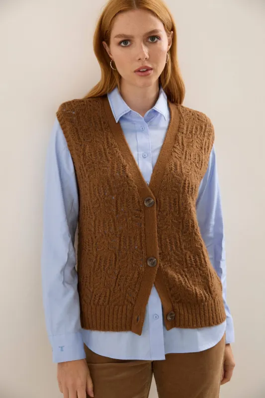 Pointelle Vest sold by Tristan Style