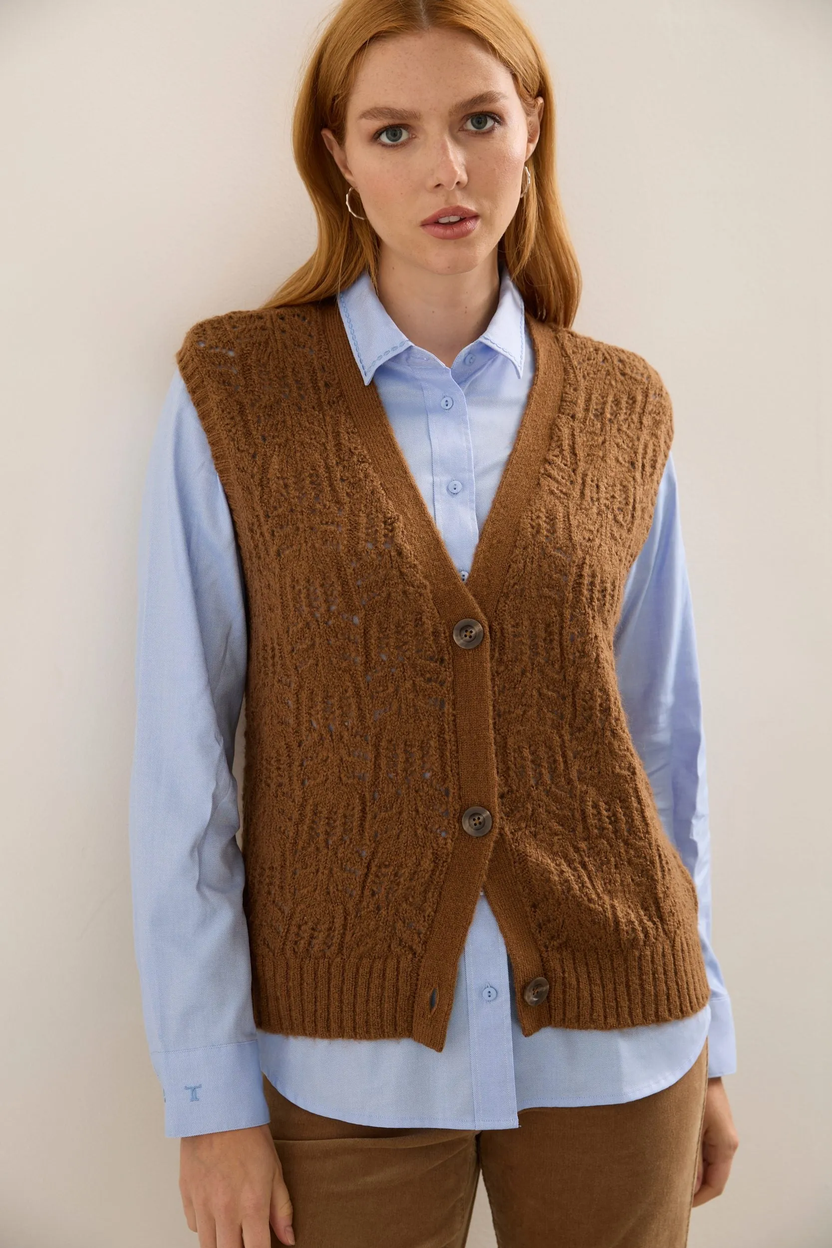 Pointelle Vest sold by Tristan Style