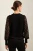 Cropped cardigan with lace sle sold by Tristan Style