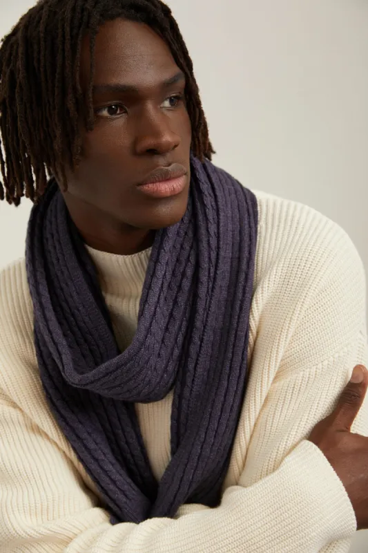 Cables knit scarf sold by Tristan Style