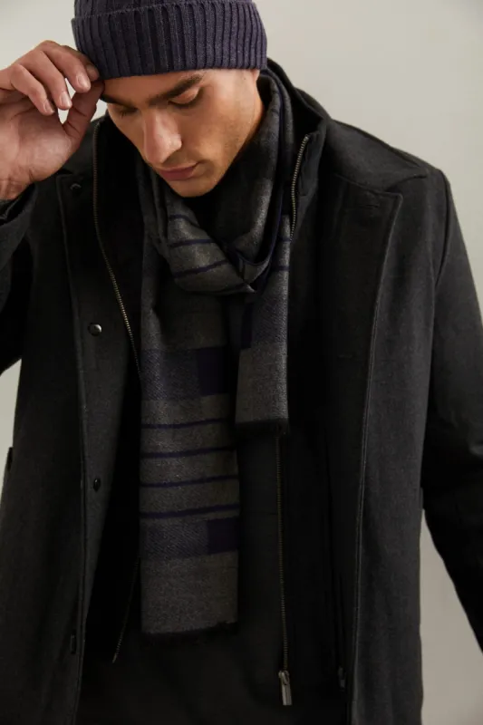 Plaid design brushed scarf sold by Tristan Style