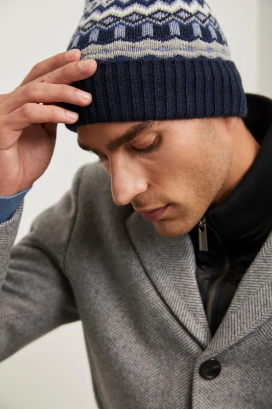 Jacquard beanie sold by Tristan Style